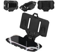 Gunyoo Tactical Plate Carrier Vest Attachments Universal Molle Phone Chest Mount Phone Holder Quick Release Folded Navigation Board for Screen Size 4.7"-6.7" (Black)