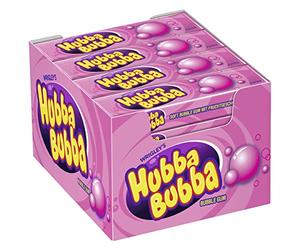Gunz Wrigley's Hubba Bubba Fancy Fruit Chewing Gum, 35 g, 5-Pieces