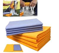 GUO-SWY 8PCS Ultra-Absorbent Miracle Cleaning Shammy,Multipurpose Shammy Towel,Super Absorbent Cloth,Ultra Absorbent Miracle Cleaning Shammy Cloth for Car,Kitchen,Bathroom (8PCS)