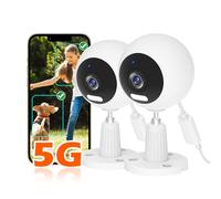 GUOANVISION 5G/2.4G Outdoor/Indoor Security Camera,3MP House Cameras for Baby Monitor/Elder, WiFi CCTV Home Cameras, Alarm Siren, Night Vision, IP66 Waterproof, Two-way Talk, SD/Cloud