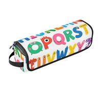 GuoChe 2 in 1 Hair Tools Organizer and Heat Resistant Mat Curling Iron Travel Holder Storage Bag for Hot Tools Curling Iron Flat Irons Hair Volumizer Styler, Vibrant monsters Alphabet