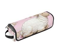 GuoChe 2 in 1 Hair Tools Organizer with Heat Resistant Pad Hair Tools Organizer Storage Bag for Flat Irons, Straighteners, Curling Irons, Sheep on Blush