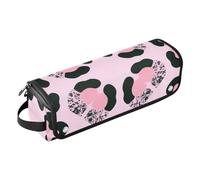 GuoChe 2 in 1 Hair Tools Organizer with Heat Resistant Pad Portable Hair Styling Tool Organizer for Flat Irons, Straighteners, Curling Irons, Chic Blush & Black Leopard