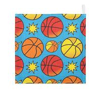 GuoChe 3 Pack Cotton Washcloths Absorbent Washcloths for Kids Boys Girls Basketball Pop Art