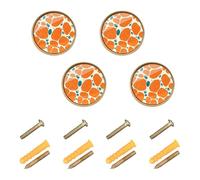 GuoChe 4 Pack Furniture Handles and Knobs Snake Skin Print Style Coral Closet Knobs for Cupboards 1.26 Inch (32mm)