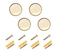 GuoChe 4 Pack Hardware for Cabinets and Drawers Neutral White Pikake Hawaiian Flower Lei Vintage Cabinet Knobs for Door and Drawer 1.26"