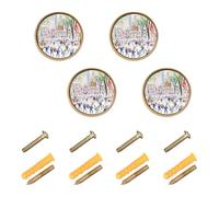 GuoChe 4 Pack Knobs for Cabinets and Drawers A Band is Playing Patriotic Music in A Public Square Vintage Control Knob Kitchen Knobs for Kitchen Kitchen 1.26 Inch (32mm)