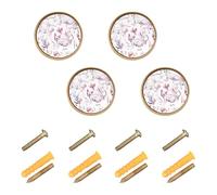 GuoChe 4 Pack Knobs for Cabinets and Drawers Sweet Sphynx Cats White_65011_4 Modern Knobs for Door and Drawer 1.26 Inch (32mm)