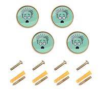 GuoChe 4 Pack Round Cabinet Pulls -Seeing Look Kitchen Knobs for Dresser Drawers 1.26 Inch (32mm)