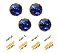 GuoChe 4 Pack Round Knobs Glowing Ocean Marine Life Whale Sea Dog Jellyfish Seamless Pattern Magical Underwater Animal Cabinet Knobs Gold for Wardrobe 1.26 Inch