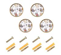 GuoChe 4PCS Cabinet Pulls and Knobs All Saints' Day British Shorthair Cats White_3 Modern Knobs for Wardrobe 1.26 Inch