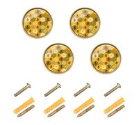 GuoChe 4PCS Cabinet Pulls and Knobs Honey Bumble Bee Beekeeper Modern Knobs for Kitchen 1.26 Inch