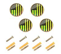 GuoChe 4PCS Cabinet Pulls and Knobs Rainbow USA Flag Gay Pride LGBT Kitchen Knobs for Door and Drawer 1.26 Inch