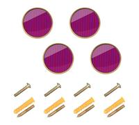 GuoChe 4PCS Cabinet Pulls and Knobs Red White Blue USA Flag Patriotic Stars Closet Knobs for Wardrobe 1.26"(32mm)