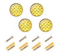 GuoChe 4PCS Cabinet Pulls and Knobs Save The Bees Bee Lover Honeycomb Beekeeper Beekeeping Modern Knobs for Kitchen 1.26 Inch