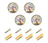 GuoChe 4PCS Round Cabinet Pulls an Easter Egg Tree is Decorated with Painted Eggs Hanging from Its Branches Kitchen Knobs for Kitchen Kitchen 1.26 Inch