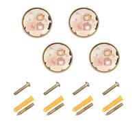 GuoChe 4PCS Round Knobs Cute Selkirk Rexcats Beige_2 Dresser Drawer Pulls for Cupboards 1.26"