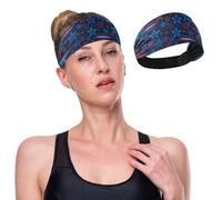 GuoChe 4th_july_stars_tech_pattern Non-Slip Cute Headbands for Women Elastic Head Sweat Bands for Women for Make Up,Tennis,Basketball,Volleyball