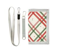 GuoChe 6-18 Ages Outdoor Sports Wallets Travel Novelty Wallet for Childrens Boys Cute Credit Card Holder Cash Pocket Purse Red Green Beige Checks