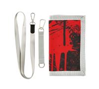 GuoChe 6-18 Ages Outdoor Sports Wallets Travel Novelty Wallet for Childrens Boys Cute Credit Card Holder Cash Pocket Purse Red and Black Splatter