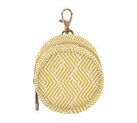 GuoChe Abstract Yellow Angular Pattern Lines Rhombuses Infants Baby Pacifier Case Holder with Zipper and Clip Coin Purse Change Holder, Newborned Essentials
