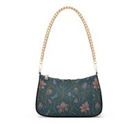 GuoChe Art Nouveau Style Glitter Wallpaper Trendy Chain Leather Crossbody Handbag for Wife