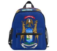 GuoChe Backpack for Toddler Girls Boys Kids School Bag S, Flag of Michigan, S, Daypack