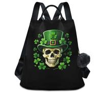 GuoChe Backpack Purse for Women Anti Theft Fashion Back Pack Shoulder Bag | Sugar Skull St Patrick Day Of The Dead Lucky Shamrock