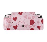 GuoChe Bag Stroller Organizer Valentine's Day Red Pink Hearts Romantic Umbrella Stroller Caddy With Non-Slip Shoulder Strap & Stroller Accesorios Para Beb¨¦