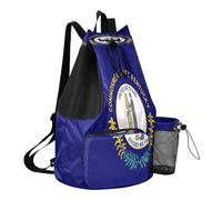GuoChe Beach Drawstring Bags Camp Bag With Water Bottle Pocket Cinch Back Sack Waterproof, Kentucky State Flag, One Size, Childrens-school-backpacks