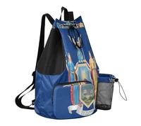 GuoChe Beach Drawstring Bags Camp Bag With Water Bottle Pocket Cinch Back Sack Waterproof, New York State Flag, One Size, Childrens-school-backpacks