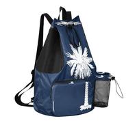 GuoChe Beach Drawstring Bags Camp Bag With Water Bottle Pocket Cinch Back Sack Waterproof, South Carolina State Flag, One Size, Childrens-school-backpacks