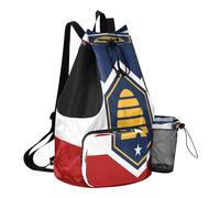 GuoChe Beach Drawstring Bags Camp Bag With Water Bottle Pocket Cinch Back Sack Waterproof, Utah State Flag, One Size, Childrens-school-backpacks