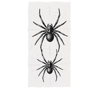 GuoChe Beach Towel Mini Black Web Pattern Bug on The Web for Web Pattern Bug Fans Arachno Tarantula(1)