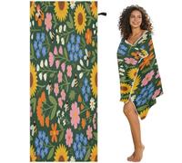 GuoChe Bees and Wildflowers Magnetic Beach Towels