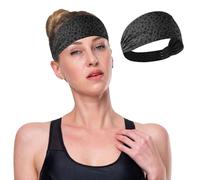 GuoChe Black Leopard Print Cooling Cloth Headbands Elastic Sweatband for Daily Use Tennis Tennis Basketball