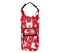 GuoChe Bottle Holder Christmas Elements Santa Claus Red Insulated Water Bottle Holder Backpack Water Bottle Holder,Fits 20 oz, 24 oz, 32 oz,40 oz bottles
