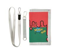 GuoChe Boys Trifold Outdoor Sports Wallet for Kids Wallets Credit ID Card Slim Small Coin Purses Cute Red Dripping