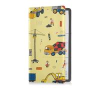 GuoChe Car Registration and Insurance Card Holder Building People Construction Color PU Leather License Registration Holder for Driver License Insurance Card Paperwork for Men Women