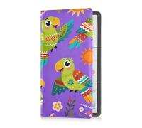 GuoChe Car Registration and Insurance Card Holder Colorful Parrot PU Leather License Registration Holder for Driver License Insurance Card Paperwork for Men Women, 1 size