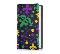 GuoChe Car Registration and Insurance Card Holder Mardi Gras Carnival Masks Beads Fat Tuesday for Women Men Registration and Insurance Card Holder Car Essentials