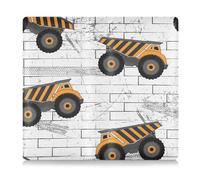 GuoChe Car Registration and Insurance Card Holder Orange Construction Machines Work Registration Insurance Card Holder PU Leather Glove Box Organizer Makes Your Documents In Order, 1 size