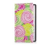 GuoChe Car Registration and Insurance Card Holder Romantic Valentines Day Floral Pink Rose Green for Women Men Registration and Insurance Card Holder Car Essentials