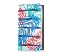 GuoChe Car Registration and Insurance Holder Beautiful Blue Tropical Flower Vehicle Insurance and Registration Holders Wallet Case for ID Card Driving Licence Key Contact Information Cards