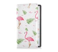 GuoChe Car Registration and Insurance Holder Pink Flamingo Hope Cute Vehicle Insurance and Registration Holders Wallet Case for ID Card Driving Licence Key Contact Information Cards, 1 size
