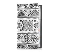 GuoChe Car Registration and Insurance Holder Tribal Mexican Vintage Ethnic Black White Vehicle Insurance and Registration Holders Wallet Case for ID Card Driving Licence Key Contact Information