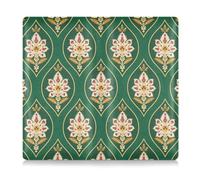GuoChe Car Registration and Insurance Holder Whimsical Flowers Floral Tribal Style Green Vehicle Insurance and Registration Holders Wallet Case for ID Card Driving Licence Key Contact Information