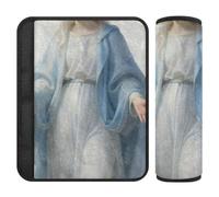 GuoChe Car Seat Belt Pads Covers 2 Pcs Soft | Backpack Shoulder Strap Pad cover for Adults Child Kids S Mary Blessed Mothers Catholic