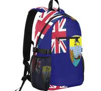 GuoChe Casual Backpack Twill Tote Fabric 20L Capacity with Front Zipper Pocket for Travel, Flag of Saint Helena, Ascension and Tristan Da Cunha, One Size, Basic-multipurpose-backpacks