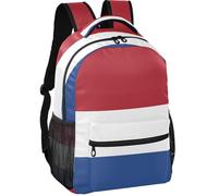 GuoChe Casual Daypack Modern Style Twill Weave Fabric Adjustable Shoulder Straps for Boys Girls for Travel, Flag of the Caribbean Netherlands, S, Childrens-school-backpacks